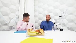 Who the fuck didn't she give it to! - deep blowjob with a hot blondie in a skirt