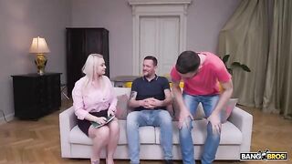 Two cocks are not enough for this hot blondie