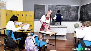 The girl passed the exam thanks to her great skills in other subjects