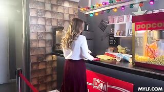 It was predictable, especially with the steamy action in theaters like those featured in the video "Незнакомка осдала в кинотеатре и я закончил ей в попку"