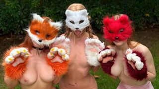 A cute girl has sex with her boyfriend in a roleplay style
