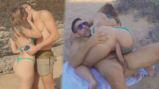 A guy picked up a girl on the beach and fucked her hard