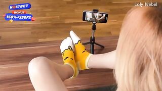 I made a footjob video with my hot step sister - The Ponno