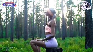 A pretty babe got fucked by her neighbor in the forest