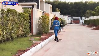 She gets excited when she wears a costume and has sex