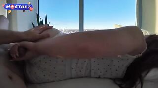 A stepsister realized her dream of having sex with a big cock