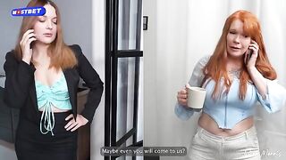 Hot threesome sex with stepmom and teacher in HD