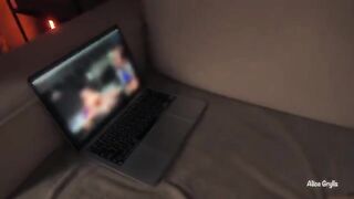 Babe got so excited while watching porn, she was ready for more