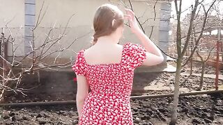 A hot blondie is always ready for rural sex