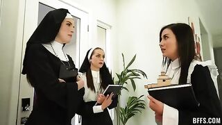 The object of all nuns' lust, a captivating cosplay scene