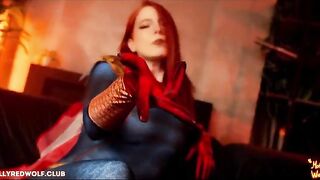 Redhead shows how superheroes fuck in a steamy roleplay scene