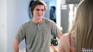 All he had to do was to push his dick into the beautiful blondie