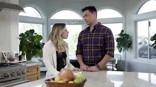 A cute blonde girl likes to be treated with intensity during sex
