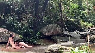 Camping doesn’t mean no sex, just a different location to fuck