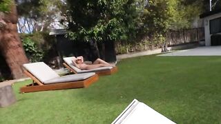 We bought a summer house and the lawn is great for passionate sex