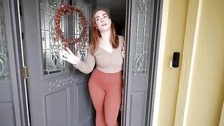 A red-haired hot mom invites a guy to check out her bed