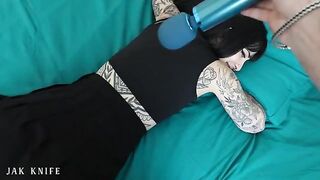 A girl has a vibrator and she uses it in the most intimate way