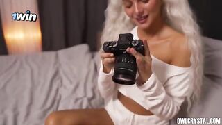 A real dick in her hand is finally not a dream for a girl!