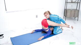 Instead of cardio, great sex with a brunette in the gym