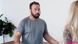 A little workout can lead to a hot foursome sex
