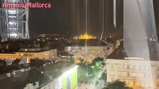 A passionate Ukrainian couple has sex right in the public area