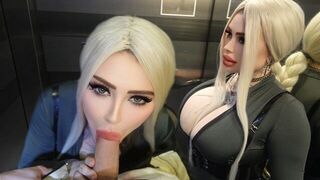 Elevators are made for quick sex breaks, not just reading magazines
