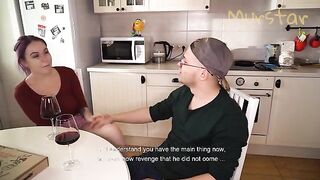 The man came to the kitchen with a thick surprise