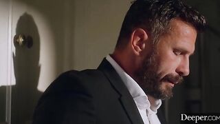 Morgan works hard to meet her boss’s demands in a steamy encounter