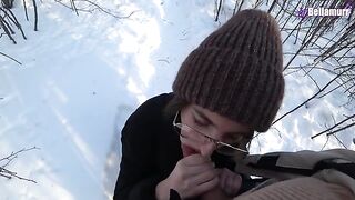 A walk with my stepsister in the park ended with hard sex and a cumshot