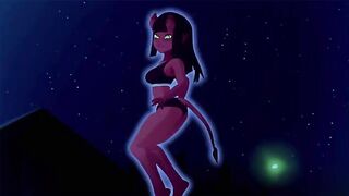 A hot girl is fucking with a guy who is possessed by a horny witch