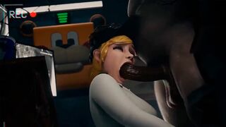 Vanessa was sucking and fucking in the office at Freddy Fazbear Mega Pizzaplex