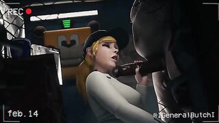 Vanessa was sucking and fucking in the office at Freddy Fazbear Mega Pizzaplex