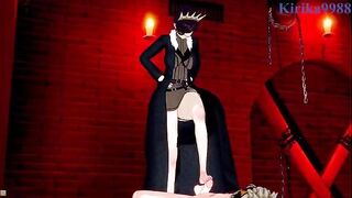 Asta fucked a girl with big boobs in a secret room