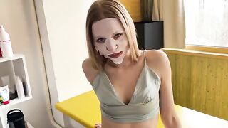 A pretty babe has to fuck to pay her rent, a common struggle