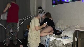Two guys fucked a girl in a friendly encounter