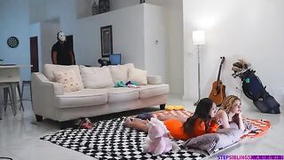 A man fucked in all holes with two sexy bisexual beauties in 2025