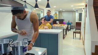 I fucked the hot woman before dinner in the kitchen, it was incredible!