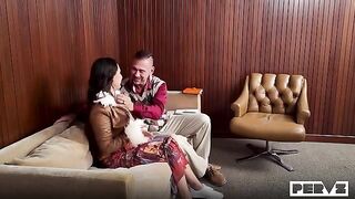 Girl impresses with the size of her pussy, a man was thrilled