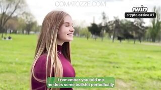 A girl feels helpless and enjoys being taken hard and deep