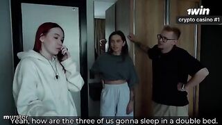 I jerk off calmly while my girlfriend gets fucked