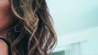 I see the anal target - a hot brunette takes on the challenge