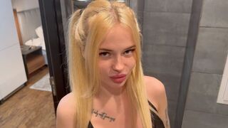 The girl with a lustful look is on the phone