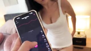 The remote control of the toy drives you crazy and brings you to orgasm