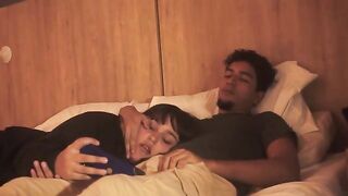 The lazy guy barely fucked, but the girl made a deep blowjob