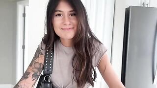 A petite girl on her first adventure with her boyfriend