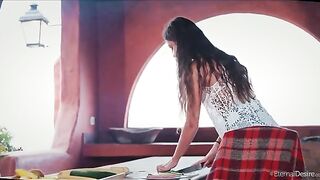 She came from her own hands, her legs gave way and she almost fainted