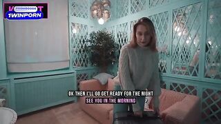 A man fucked his step mom every time they moved on the bed