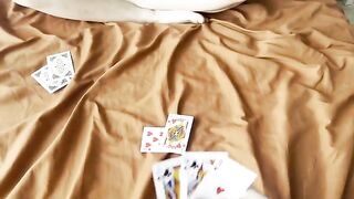 I lost at cards, so I had to please her until morning