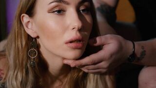 A girl with black nylons is being trained as a sex slave in this steamy scene