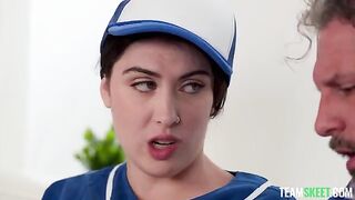 An old man fucked a young girl in her tight, young pussy